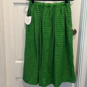 Kate Spade x Target Green Eyelet midi skirt size S